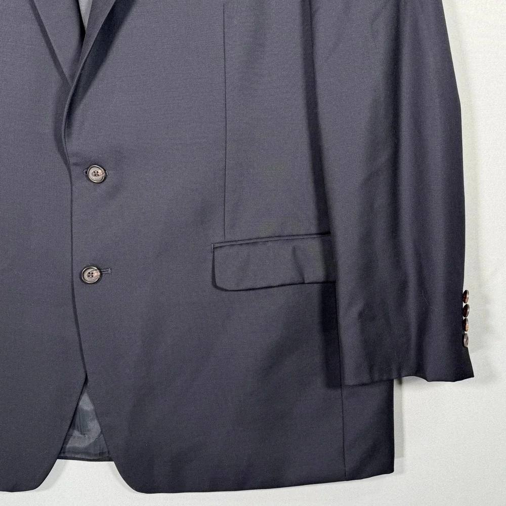 Lauren Ralph Lauren Mens 48L Charcoal Wool Classic Fit‎ 2 Button Blazer Jacket